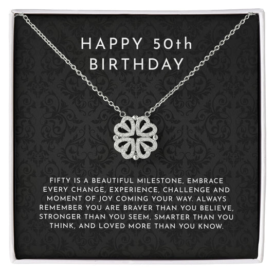 50th Birthday Gift For Women - Magnetic Hearts Necklace