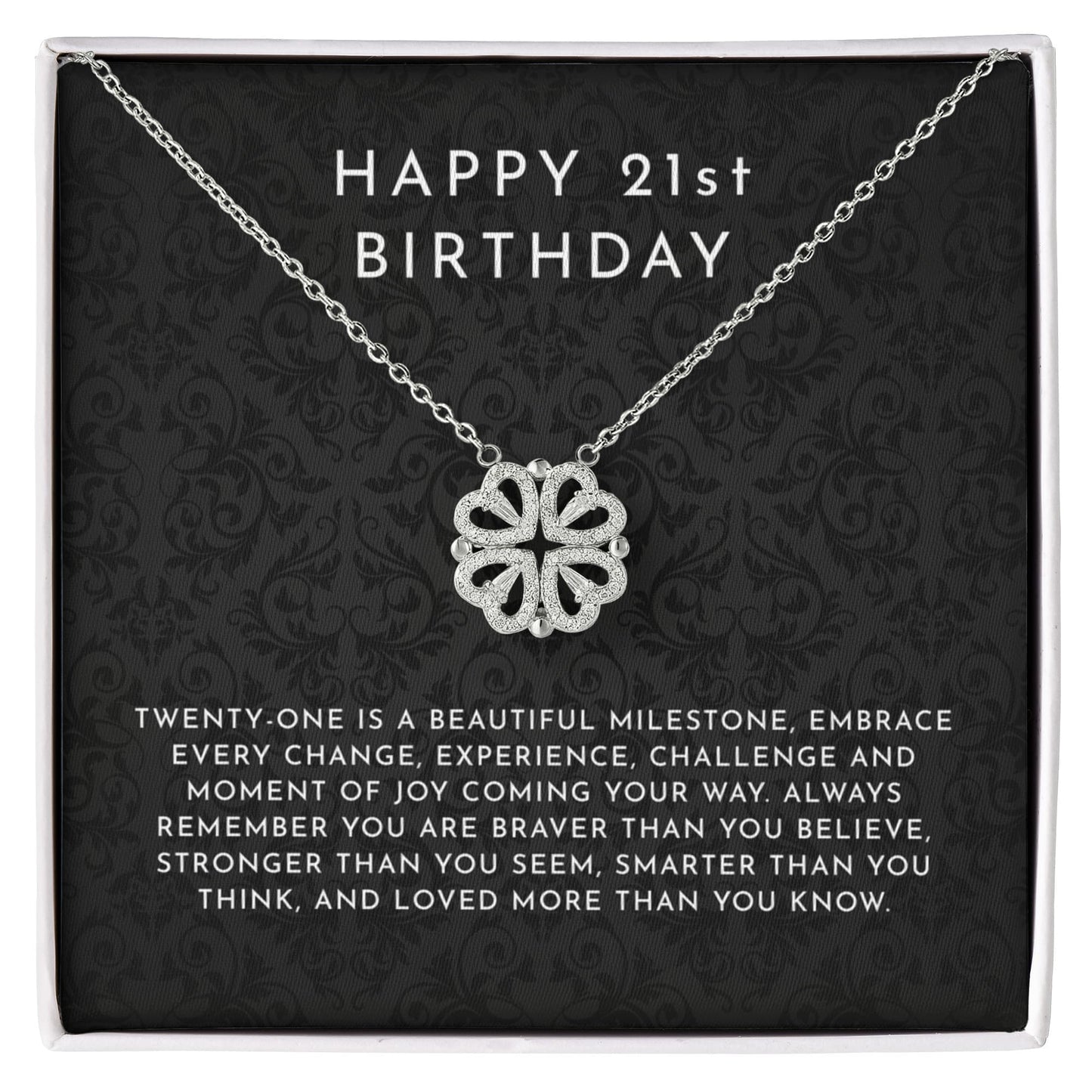 21st Birthday Gift For Women - Magnetic Hearts Necklace