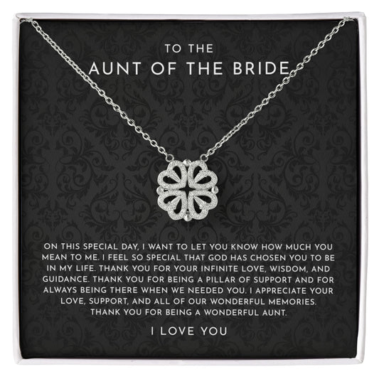 Aunt Of The Bride Gift On Wedding Day - Auntie Gift From Bride Necklace