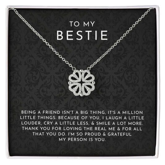 To My Bestie - Magnetic Hearts Necklace