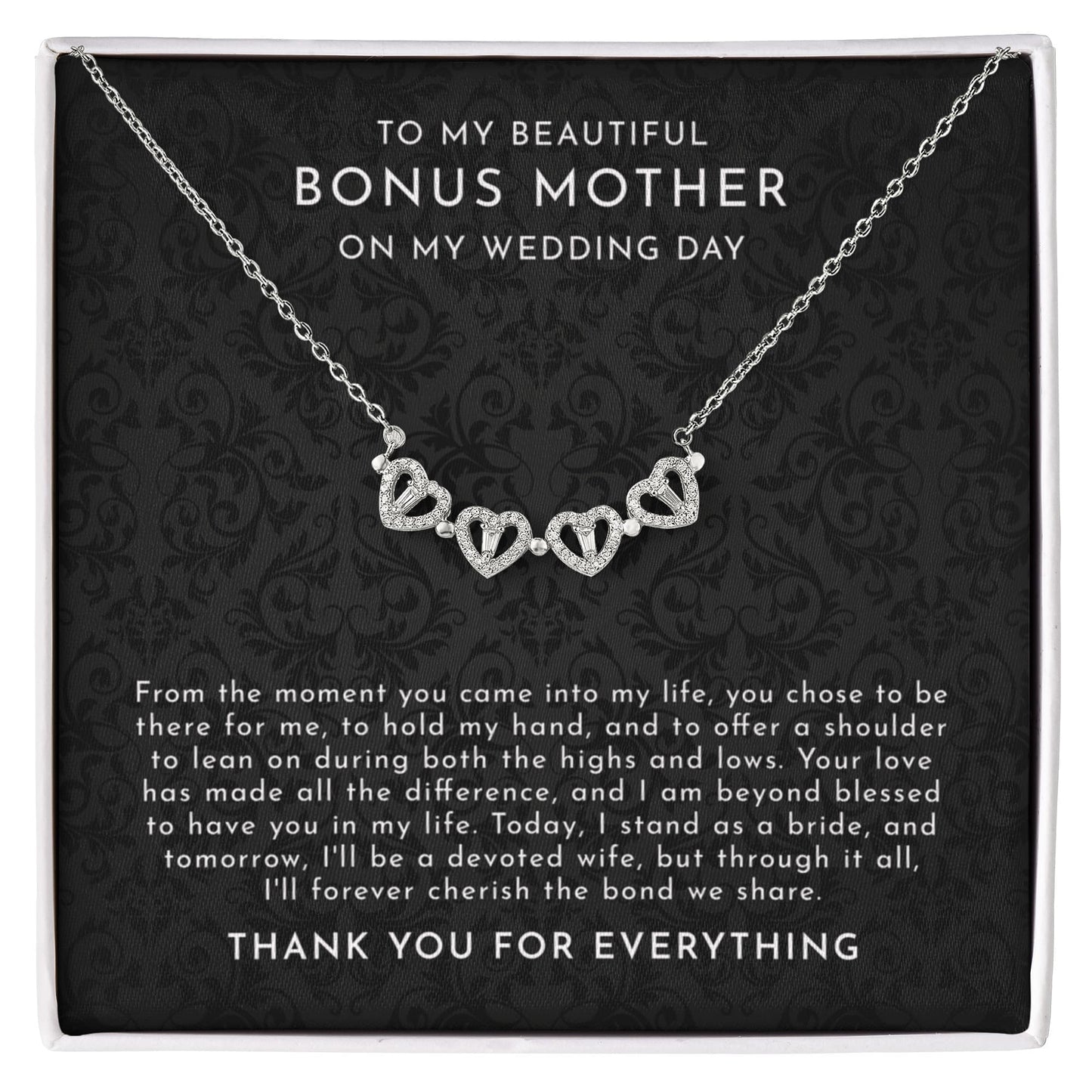 Bonus Mom Gift From Goom On Wedding Day - Magnetic Hearts Necklace