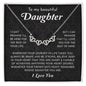 To My Beautiful Daughter Gift - Magnetic Hearts Necklace