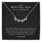 Mom Gift From Bride On Wedding Day -   Magnetic Hearts Necklace -MB8