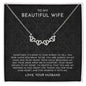 To My Beautiful Wife - Magnetic Hearts Necklace