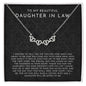 To My Beautiful Daughter In Law Gift - Magnetic Hearts Necklace