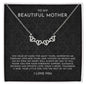 Mom Gift From Bride On Wedding Day -   Magnetic Hearts Necklace -MB9