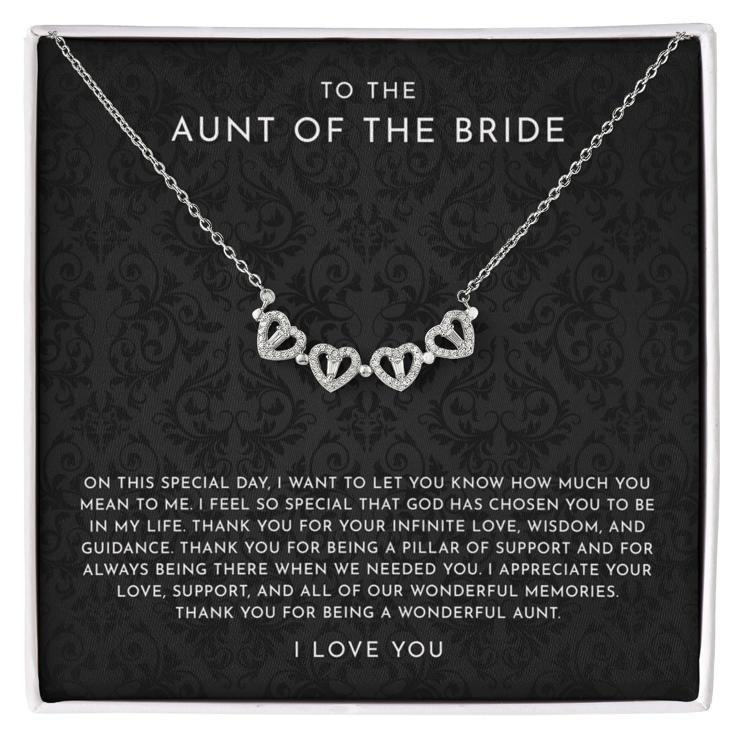 Aunt Of The Bride Gift On Wedding Day - Auntie Gift From Bride Necklace
