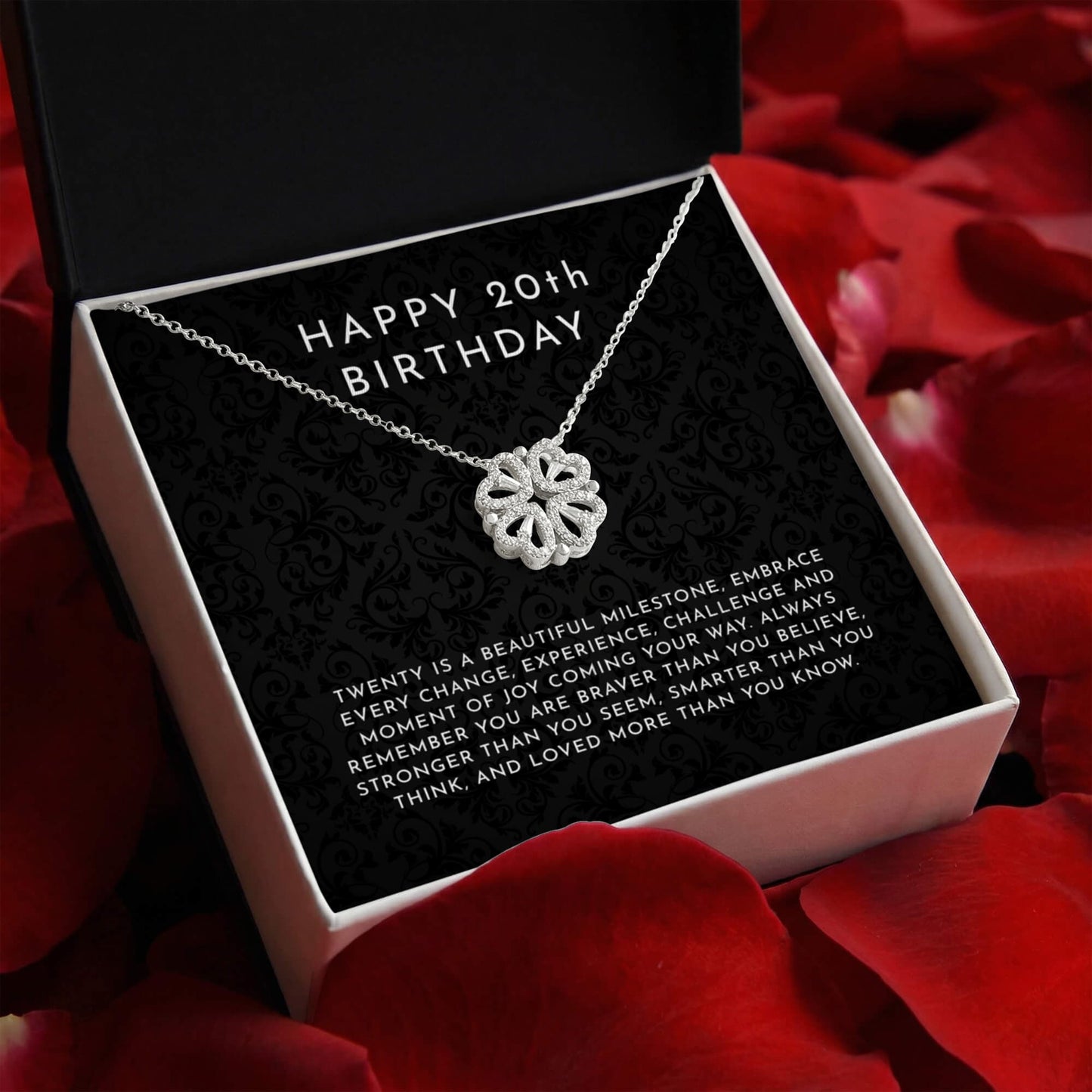 20th Birthday Gift For Women - Magnetic Hearts Necklace