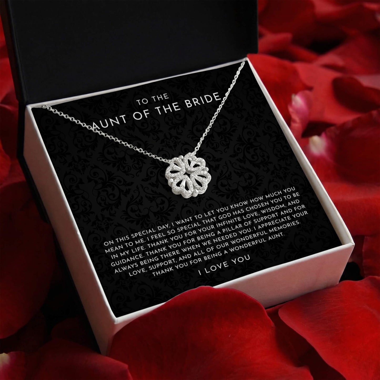 Aunt Of The Bride Gift On Wedding Day - Auntie Gift From Bride Necklace