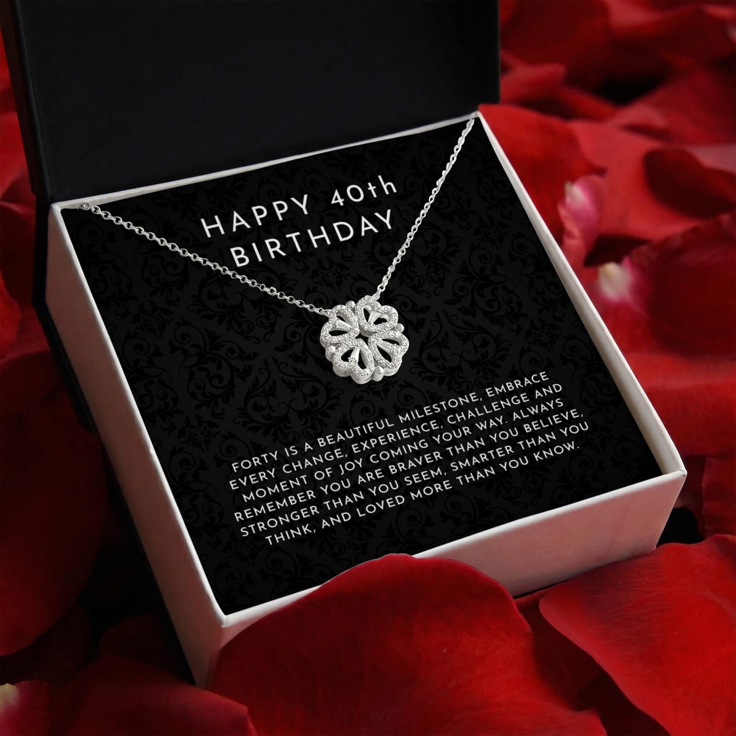40th Birthday Gift For Women - Magnetic Hearts Necklace
