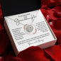 To My Granddaughter Gift - Magnetic Hearts Necklace