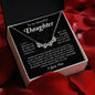 To My Beautiful Daughter Gift - Magnetic Hearts Necklace