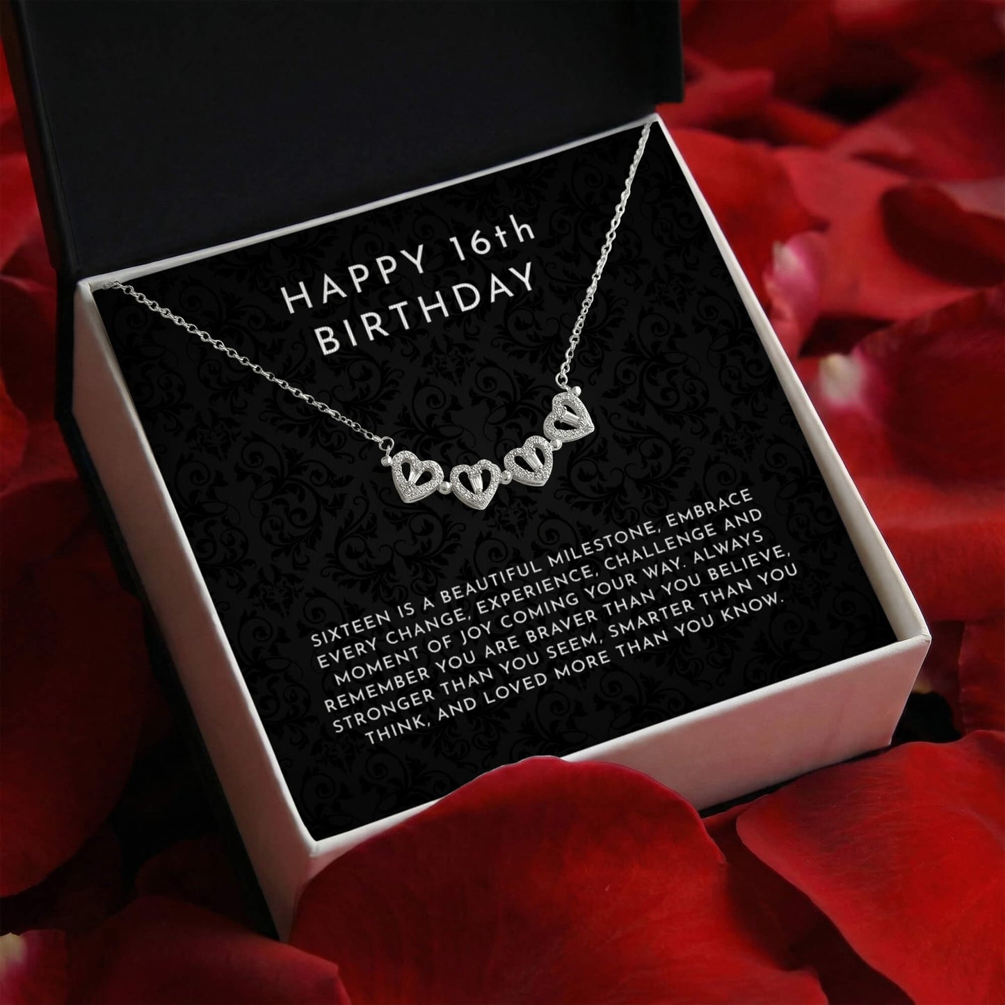 16th Birthday Gift For Women - Magnetic Hearts Necklace