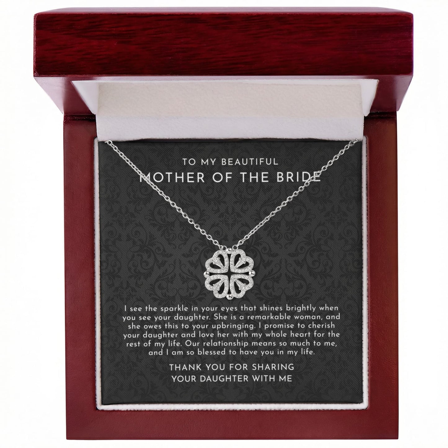 Mother Of The Bride Gift From Goom - Magnetic Hearts Necklace