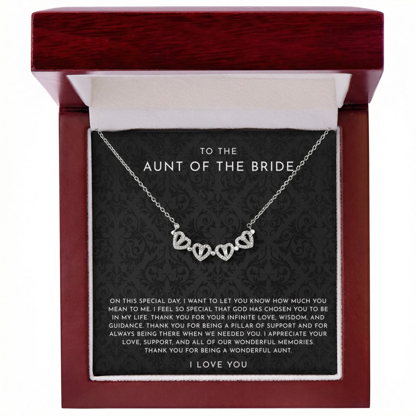 Aunt Of The Bride Gift On Wedding Day - Auntie Gift From Bride Necklace