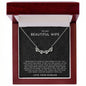 To My Beautiful Wife - Magnetic Hearts Necklace