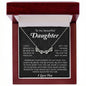 To My Beautiful Daughter Gift - Magnetic Hearts Necklace