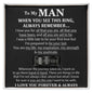 To My Man - Engraved Custom Ring Gift For Him