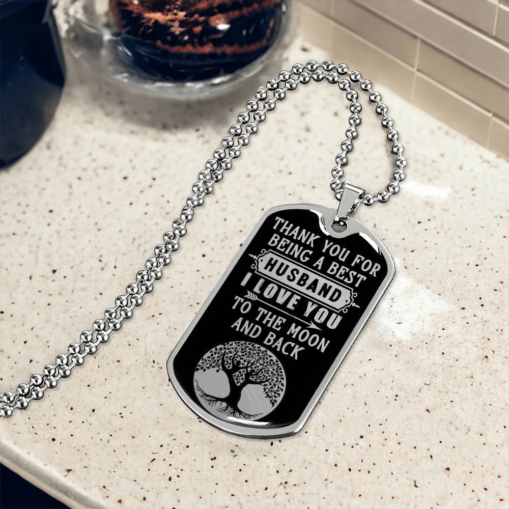 Best Husband Dog Tag, Father's Day Gift For Dad, Luxury Military Necklace