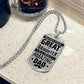 Dad Gift From Daughter Dog Tag, Father's Day Gift For Dad, Luxury Military Necklace