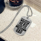 Super Hero Dad Dog Tag, Father's Day Gift For Dad, Luxury Military Necklace