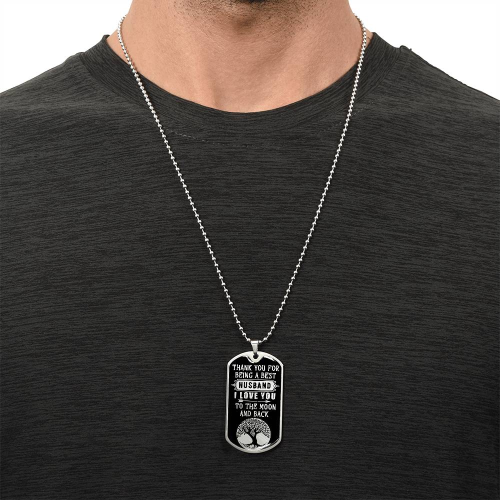 Best Husband Dog Tag, Father's Day Gift For Dad, Luxury Military Necklace