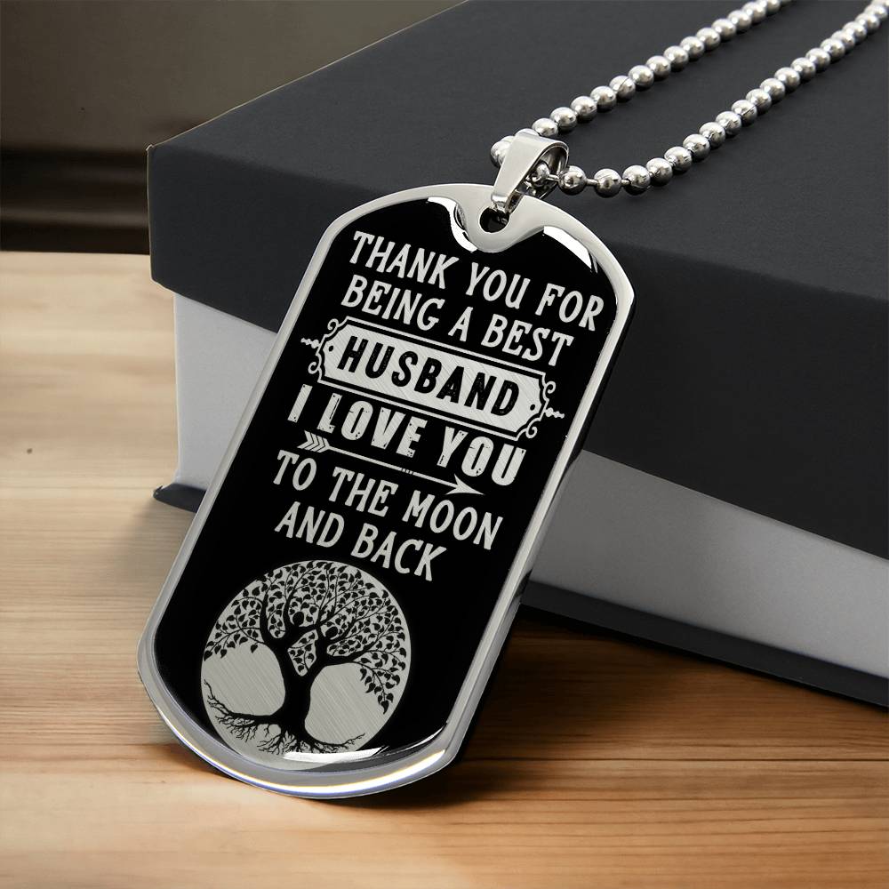 Best Husband Dog Tag, Father's Day Gift For Dad, Luxury Military Necklace