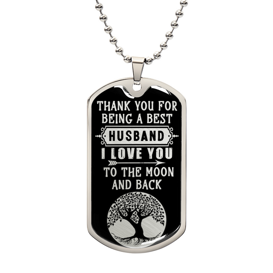 Best Husband Dog Tag, Father's Day Gift For Dad, Luxury Military Necklace