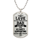 We love you dad Dog Tag, Father's Day Gift For Dad, Luxury Military Necklace