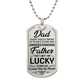 bday gift for dad Dog Tag, Father's Day Gift For Dad, Luxury Military Necklace