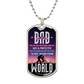 DAD the one - Dog Tag, Father's Day Gift For Dad, Luxury Military Necklace