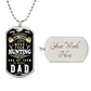 Hunting Dad Dog Tag, Fathers Day Gift For Dad, Hunter Lover Luxury Military Necklace