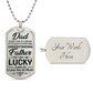 bday gift for dad Dog Tag, Father's Day Gift For Dad, Luxury Military Necklace