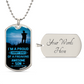 I'm a proud army dad Dog Tag, Father's Day Gift For Dad, Luxury Military Necklace