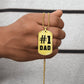 #1 Dad Dog Tag, Father's Day Gift For Dad, Luxury Military Necklace