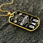 Hunting Dad Dog Tag, Fathers Day Gift For Dad, Hunter Lover Luxury Military Necklace