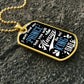 Dad Dog Tag, Father's Day Gift For Dad, Luxury Military Necklace