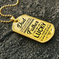 bday gift for dad Dog Tag, Father's Day Gift For Dad, Luxury Military Necklace