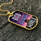 DAD the one - Dog Tag, Father's Day Gift For Dad, Luxury Military Necklace