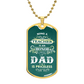 Teacher Dad Dog Tag, Father's Day Gift For Dad, Luxury Military Necklace