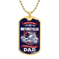 Motorcycles Dad Dog Tag, Father's Day Gift For Dad, Luxury Military Necklace
