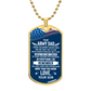 To my army dad Dog Tag, Father's Day Gift For Dad, Luxury Military Necklace