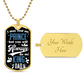 Dad Dog Tag, Father's Day Gift For Dad, Luxury Military Necklace