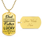 bday gift for dad Dog Tag, Father's Day Gift For Dad, Luxury Military Necklace