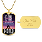 DAD the one - Dog Tag, Father's Day Gift For Dad, Luxury Military Necklace