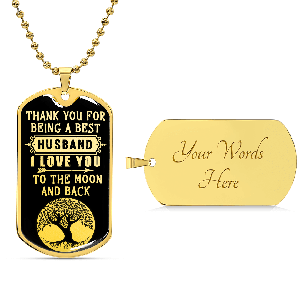 Best Husband Dog Tag, Father's Day Gift For Dad, Luxury Military Necklace