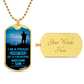 I'm a proud army dad Dog Tag, Father's Day Gift For Dad, Luxury Military Necklace