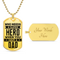 Super Hero Dad Dog Tag, Father's Day Gift For Dad, Luxury Military Necklace