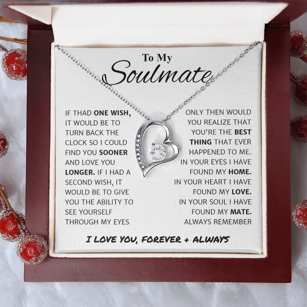 To my soulmate necklace, Love Necklace For Her, Gifts For Wife From Husband