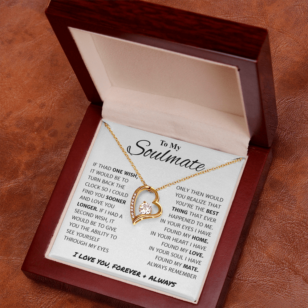 To my soulmate necklace, Love Necklace For Her, Gifts For Wife From Husband